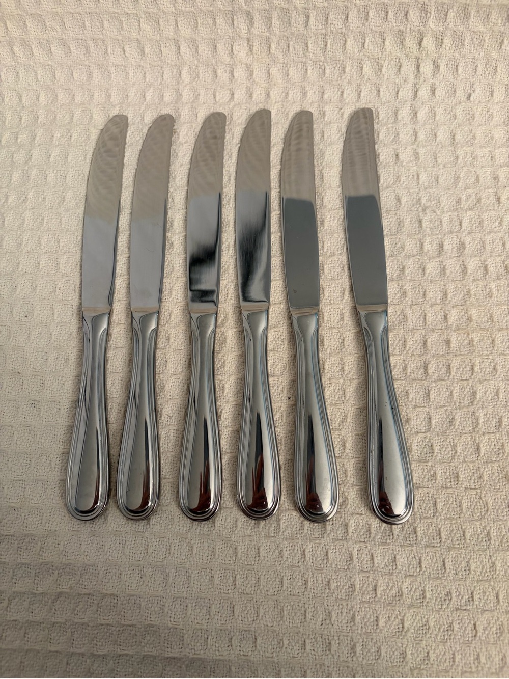 Towle Double Border Line Dinner Knives Set Of 6